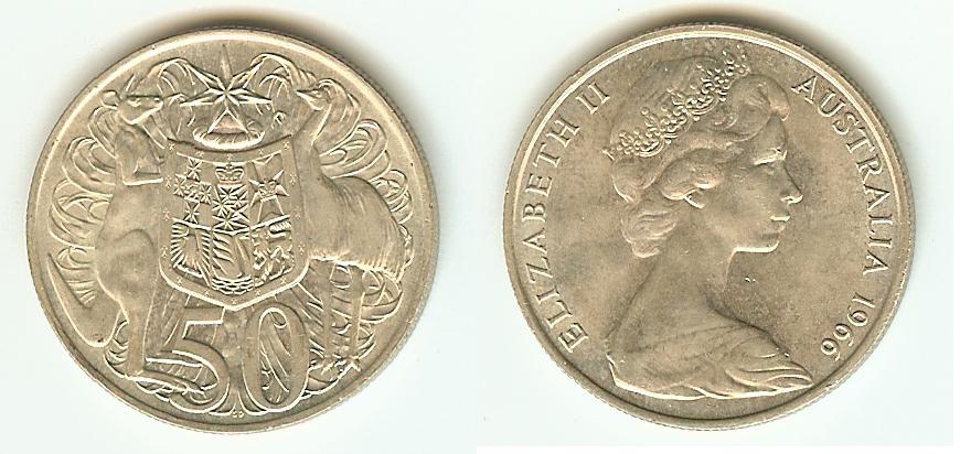Australian 50 Cents 1966 Unc.